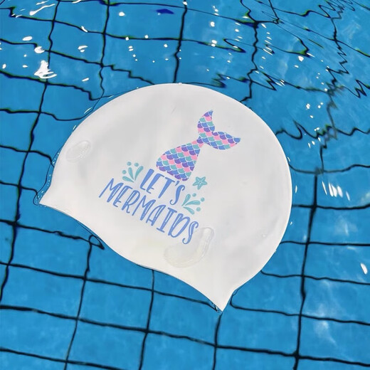 Silicone swimming cap for women with long hair that does not strangle the head, high appearance, waterproof, large head circumference, high elasticity, non-stretch swimming equipment for adults, black star style