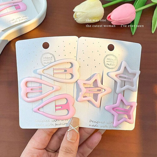 White Deer's same style high-looking star hairpin for women bangs hairpin forehead clip headwear cute side clip for women 15-piece set of the same style as the main picture recommended by the store manager