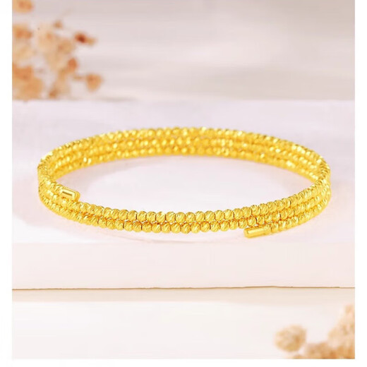 Jinxu multi-layered hoop sand gold bracelet for women, non-fading, winding bracelet, versatile, stylish, light and luxurious, single hoop