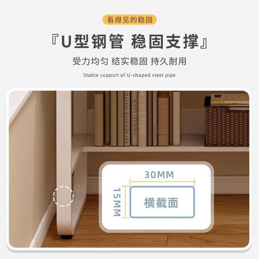 Jifei computer desk desktop home office desk modern simple desk with drawer desk and chair combination bedroom student study table 120CM three pumps warm white