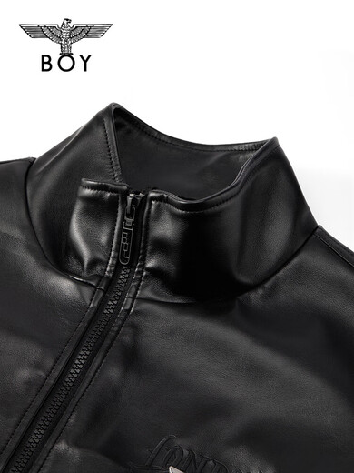 BOY LONDON 2025 Autumn New Men's Leather Jacket Stud Embroidered Retro Trendy Top Women N44004 Black XS