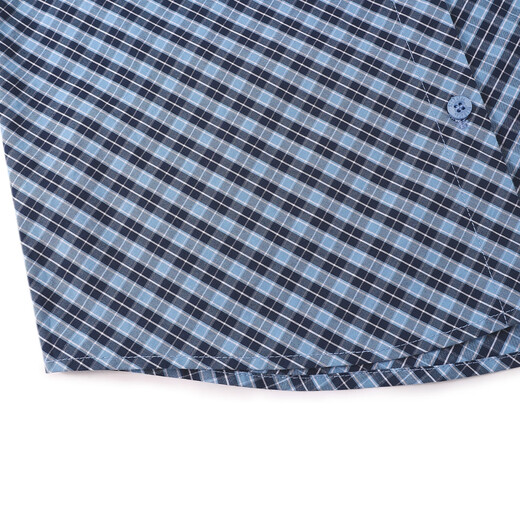 ELLE KIDS children's clothing plaid embroidered long-sleeved shirt girls autumn new classic retro college style top navy blue plaid 165 (M)