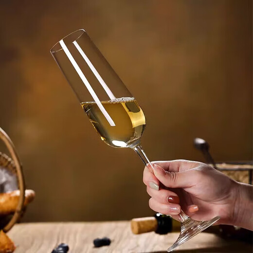 Fat Donglai same style crystal champagne glass sparkling wine goblet set home creative high-value red wine glass cocktail goddess champagne glass crystal 210ml 2 pieces