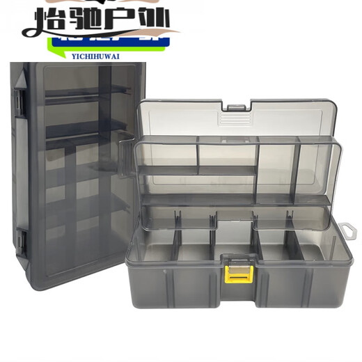 Zailu Luya bait box multi-functional double-layer storage box fishing gear supplies wooden shrimp box minnow hook storage box fishing accessories box fishing accessories