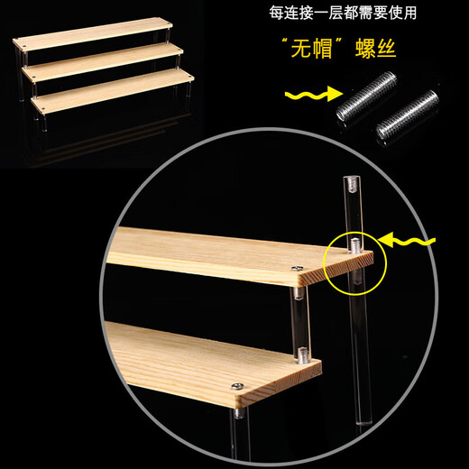 Taoyu acrylic storage display rack blind box Labubu figure multi-layer rack transparent plate ladder layered storage rack display display rack 1 layer 20 cm