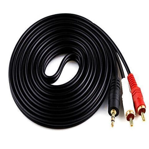 3.5mm 1/2 audio cable 3.5mm dual audio cable 2RCA double-head plug power amplifier computer speaker cable conversion line high fidelity and cost-effective special price 1/2 1.5 meters