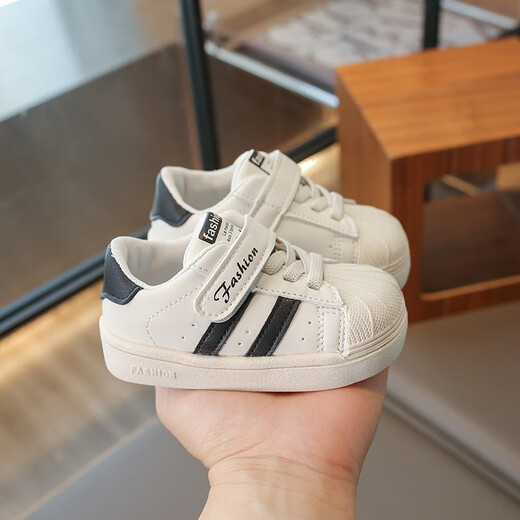 Terranis Yangma recommended shell shoes children's shoes new soft sole non-slip spring and autumn boys infants baby white 16_inner length 12cm