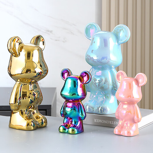 Care Bear decoration living room light luxury TV cabinet wine cabinet cartoon Care Bear doll internet celebrity children's room decoration black PC shelf set