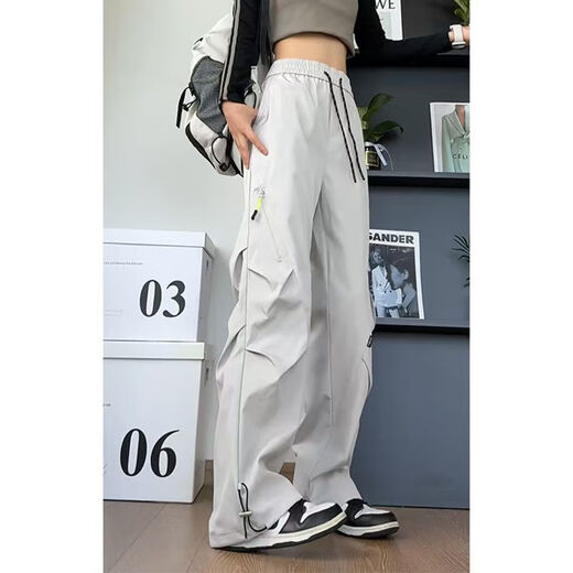 Jishi American three-proof soft-shell assault pants for men and women in autumn and winter paratrooper overalls windproof and waterproof outdoor hiking pants beige-K101-HMFS regular