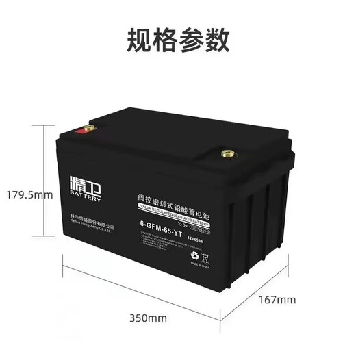 科华恒盛科华精卫蓄电池6-GFM-100-YT/12V100AH/12V65AH/12V38AH直流屏UPS 连接线