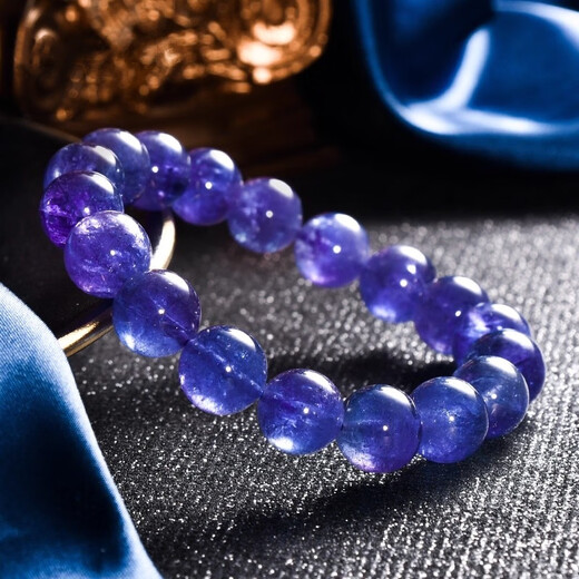 Hongchen Liuxi 7A+Tanzania old mine jewelry grade dark blue purple tanzanite bracelet natural crystal jade color treasure bracelet for women 7A+tanzanite bracelet 7mm