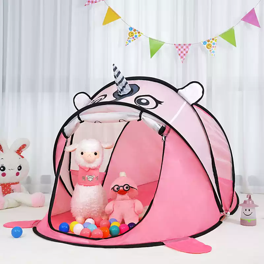 Children's tent indoor and outdoor toy house baby boys and girls foldable portable sleeping anti-mosquito net gift ball pool little yellow duck single tent 182x100x80cm