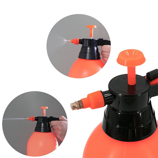 Bingyu watering can, flower watering can, sprayer, push-type watering can, gardening watering can, watering can, orange 2L (2 pieces)