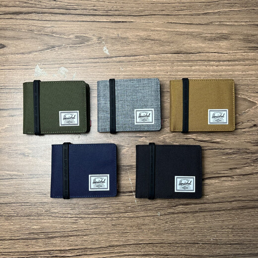 100 Trendy New Simple Canvas Wallet Male and Female Students Short Fashion Brand Casual Youth Horizontal Coin Purse Coin Bag Black