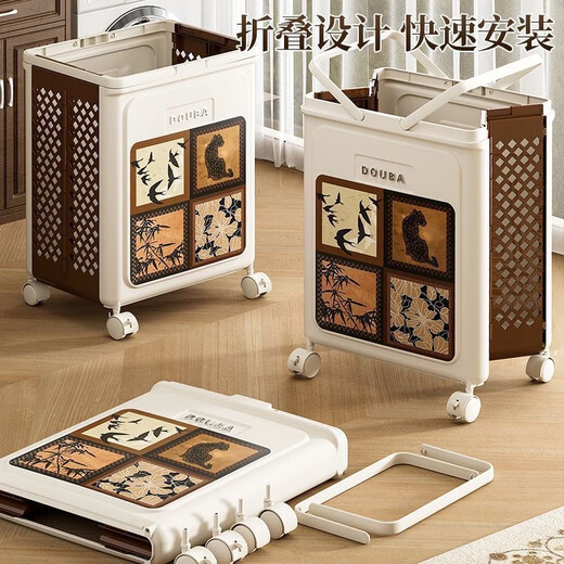 Hakkainiao dirty clothes basket with wheels for home high-looking bathroom clothes storage basket bathroom laundry basket high-end foldable