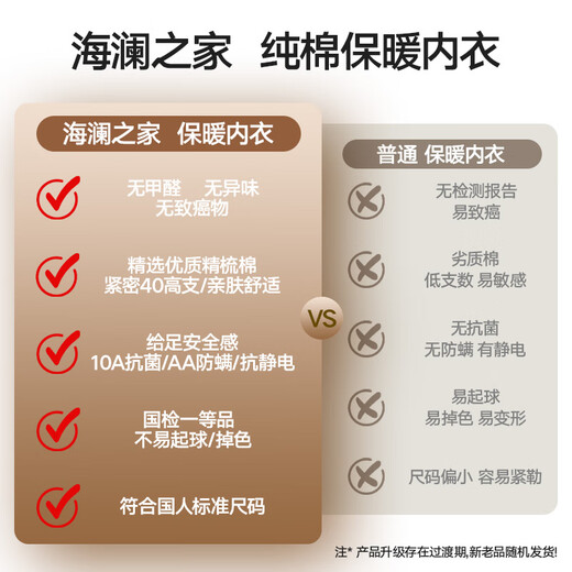 Heilan House Men's Autumn Clothes and Autumn Pants Men's 25 New Product Pure Cotton 210g10A Antibacterial and Anti-mite Cotton Sweater Thin Thermal Underwear Set