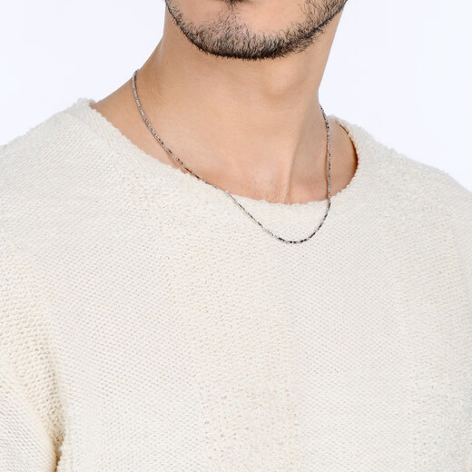 Chow Sang Sang Pt950 Platinum Necklace Versatile White Gold Necklace Plain Chain Clavicle Chain 33919N Price 40cm - 11.85g (including labor cost 740 yuan)