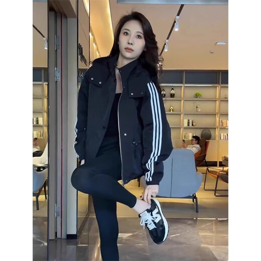 Semir Semir lässige, verdickte Steppjacke, Jacke für Damen, neuer heißer Stil, Herbst und Winter, modischer ausländischer Stil, Zwei-Baumwoll-Jackenoberteil, rotes, verdicktes Semir (gesteppter Stil) L (100) (empfohlener Jin Jin entspricht 0,5 kg – 115 Jin Jin entspricht 0,5 kg)