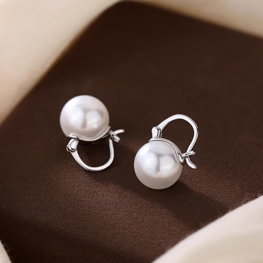 Kaximu 999 Silver Needle Pearl Earrings Light Luxury 2025 New Niche Design Earrings High-end Feminine Silver Earrings S999 Silver Needle Pearl Earrings Gift Box