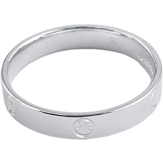 Laofu gold platinum solid solid screw-shaped rice-shaped ring ring (face width is about 3. Mother and lover's birthday Mid-Autumn Festival gift screw-shaped rice-shaped ring ring (about 4.57g)