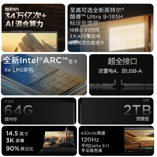 ThinkPad T14P 联想笔记本电脑AI PC酷睿ultra9小红帽高性能工程师高端商务办公设计建模移动工作站手提ibm ultra9-185H 32G 2T固态 升级版 100%DCI-P3顶级色域丨120Hz高刷