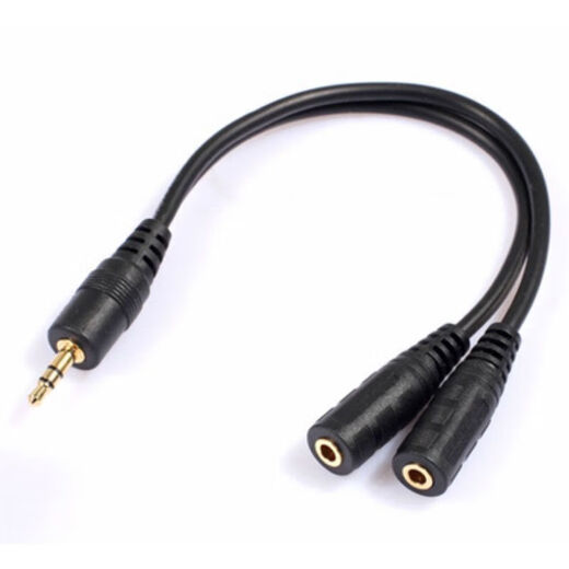 Headphone splitter 1/2 couple audio cable sharer 1/2 headphone adapter headphone adapter wiring 1/2 headphone cable 0.5 meters