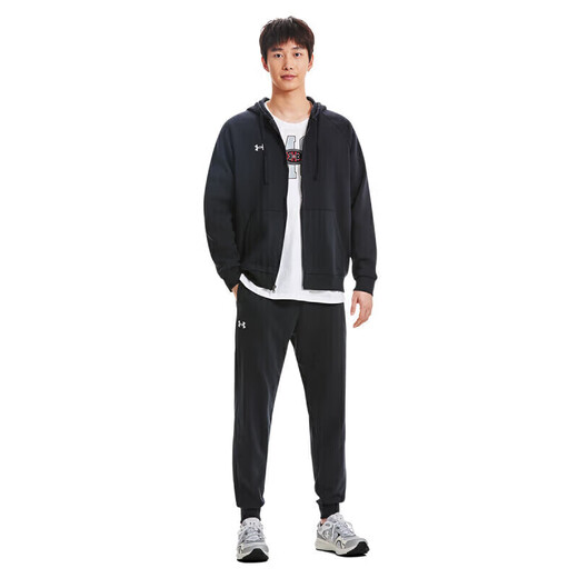 UNDERARMOR Autumn and Winter Rival Men's Fleece Sports and Leisure Leg Pants 1379774 Black 001 L