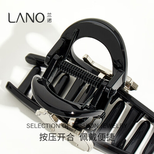 Lannuo Puppy Catch Women's High-end 2025 New Small Hair Volume Small Half-tied Shark Clip Hair Accessories on the Back of the Head Gray