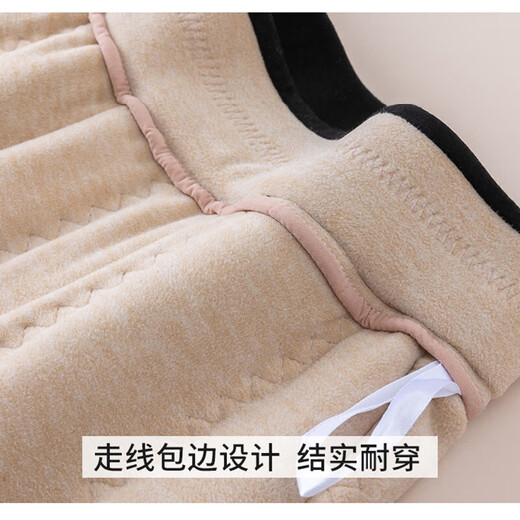 Camel hair cotton pants women's winter new style 2025 outer wear slimming slim thermal pants heat storage plus velvet thickened leggings black 100% camel hair filled knee pads 3XL recommended 130-145 Jin Jin equals 0.5 kg