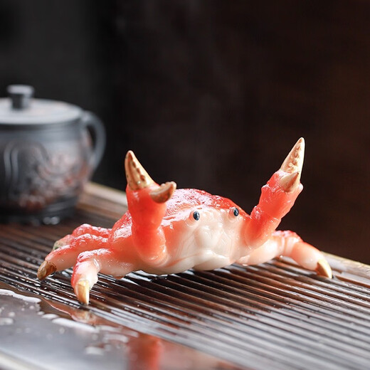Xixi Taitai tea pet ornaments change color when exposed to water Qiantu Wuliang creative personality crab kung fu tea set tea play fun tea ceremony accessories Qiantu Wuliang color changing crab