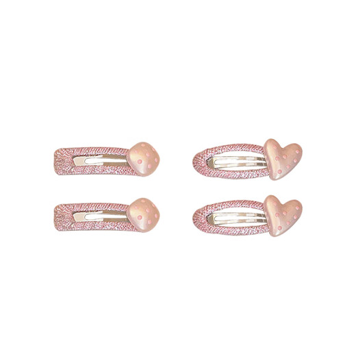 Xiang Wan hairpin hairpin 4 pieces girls polka dot love BB clip side bangs broken hair side clip children's hairpin break off clip for women