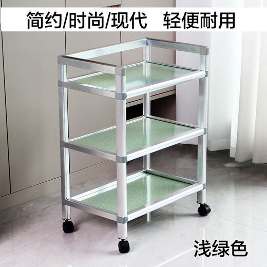 Shantou Lincun physiotherapy multi-layer storage rack trolley beauty salon special trolley eyelash salon dental instrument hand push tool trolley off-white three-layer extra large 62x35x82 thick square tube style