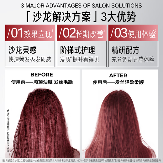 Sassoon Shampoo Qingying Smooth 750g Big Red Bottle Refreshing and Fluffy Oil Control Unisex Shampoo Cream Brand Direct Supply