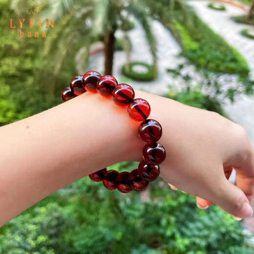 Layun Feiyin Collection Grade Water Purifying Blood Amber Bracelet for Men and Women High Quality Totally Pure and Unoptimized Natural Amber Bracelet as a Gift. Water Purifying and Flawless 12mm Available for Men and Women (Certificate Included)