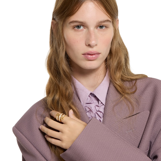 GUCCI Gucci Blondie series imitation crystal spiral ring new style gold L