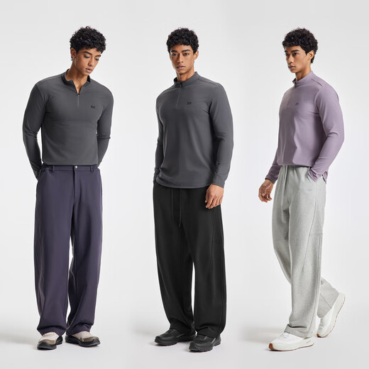 BODYDREAM BM half-zip long-sleeved T-shirt men's zero-pressure fitness clothing cycling clothing sports training running clothing gray M 110-130Jin Jin equals 0.5 kg