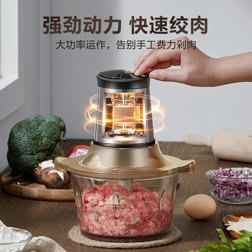 SUPOR meat grinder multifunctional household large capacity easy to clean stainless steel double gear high power double gear high power single knife