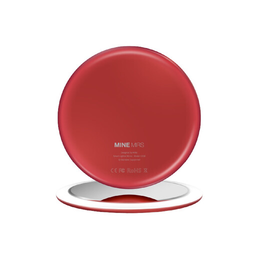 MINE cross-border gift mirror LED mirror smart makeup mirror portable mirror handheld beauty mirror red