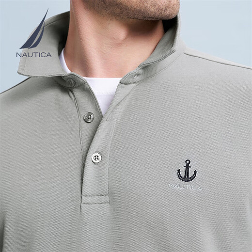 NAUTICA shopping mall same style men's autumn and winter soft and warm casual long-sleeved POLO shirt for men KC3414