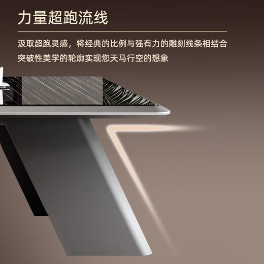 Boss desk office desk and chair combination simple and modern president desk leadership office furniture manager executive desk 2.0 meters president desk (rounded corner desktop model)