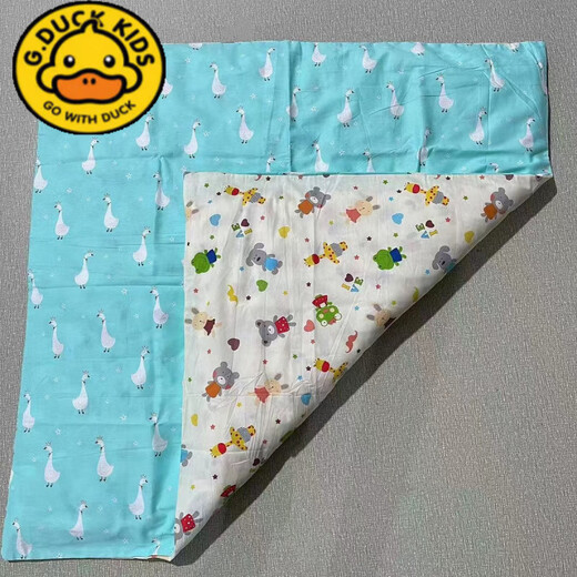 G.duck cartoon pure cotton quilt cover baby newborn bag quilt cover pillowcase kindergarten quilt cover mattress cover mattress cover student custom-made AB avocado 100X100 cm-quilt cover