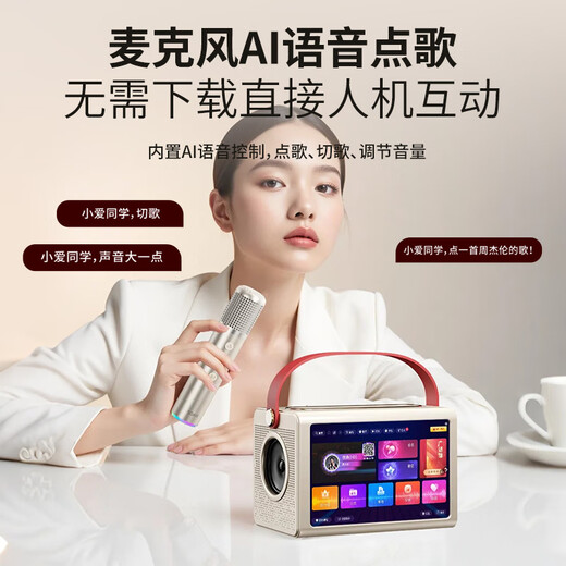 Sony Ericsson (soaiy) BK25 ktv audio set audio smart touch screen song request k microphone microphone AI song request singing home ktv song request audio karaoke all-in-one Bluetooth speaker outdoor