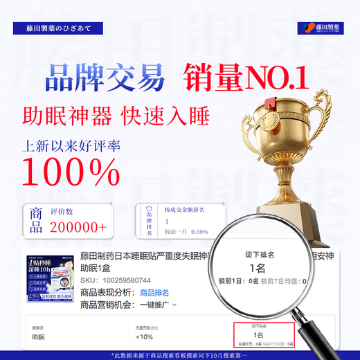 Fujita Pharmaceutical Japanese Sleep Patch for severe insomnia, quick fall asleep, deep sleep and insomnia special soothing aid 1 box