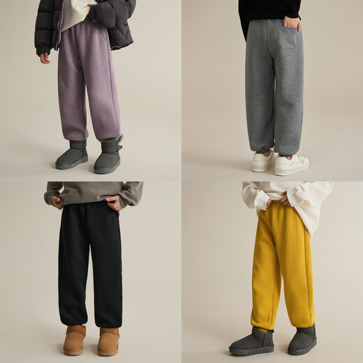 Chenchenma's foot-shrinking cat children's velvet pants winter dense velvet thickened warm straight leg parent-child leggings 8693D