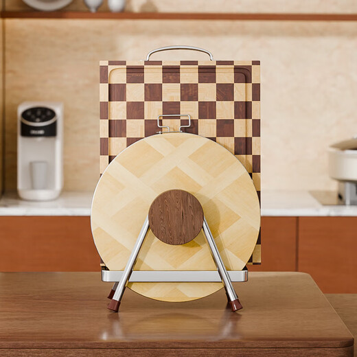 Medieval style stainless steel chopping board rack kitchen countertop storage rack pot lid shelf chopping board cutting board placement rack medieval style chopping board rack double layer