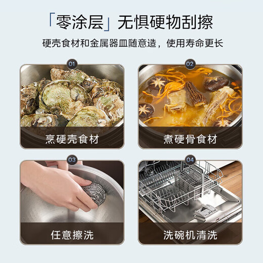 Midea small rice cooker 0 uncoated 2 liters household small mini 316 stainless steel liner low sugar drained rice firewood rice smart rice cooker 1-2-3-4 personal offline same model 2L healthy 0 coating low sugar rice | same offline model