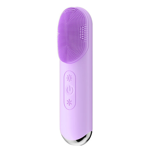 Xiaomijian German quality electric facial cleanser, waterproof silicone face wash brush, deep cleaning of facial pores, massage beauty instrument, hot and cold compress electric facial cleanser, gift for men and women, Dark Violet