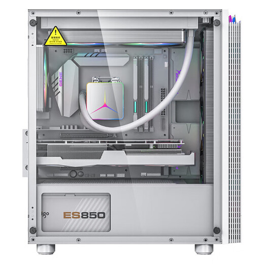 Patriot JV13 MATX side-transparent acrylic 240 water-cooled desktop host desktop computer case white + RGB colorful fan*3
