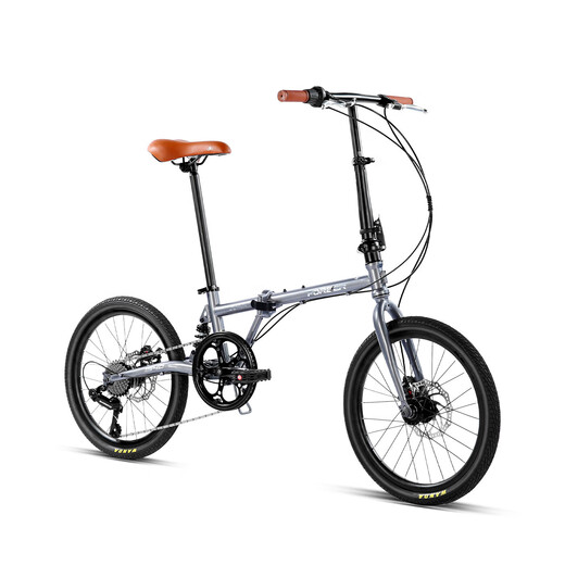 Permanent soft-tail shock absorber folding bicycle 7-speed 20-inch men's and women's adult student urban sports car gray