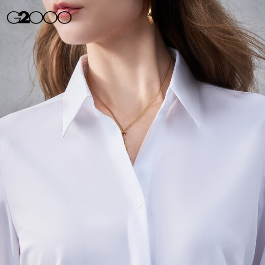 G2000 Modal elastic/same style in shopping malls, women's 2025 autumn and winter comfortable business commuting long-sleeved shirt
